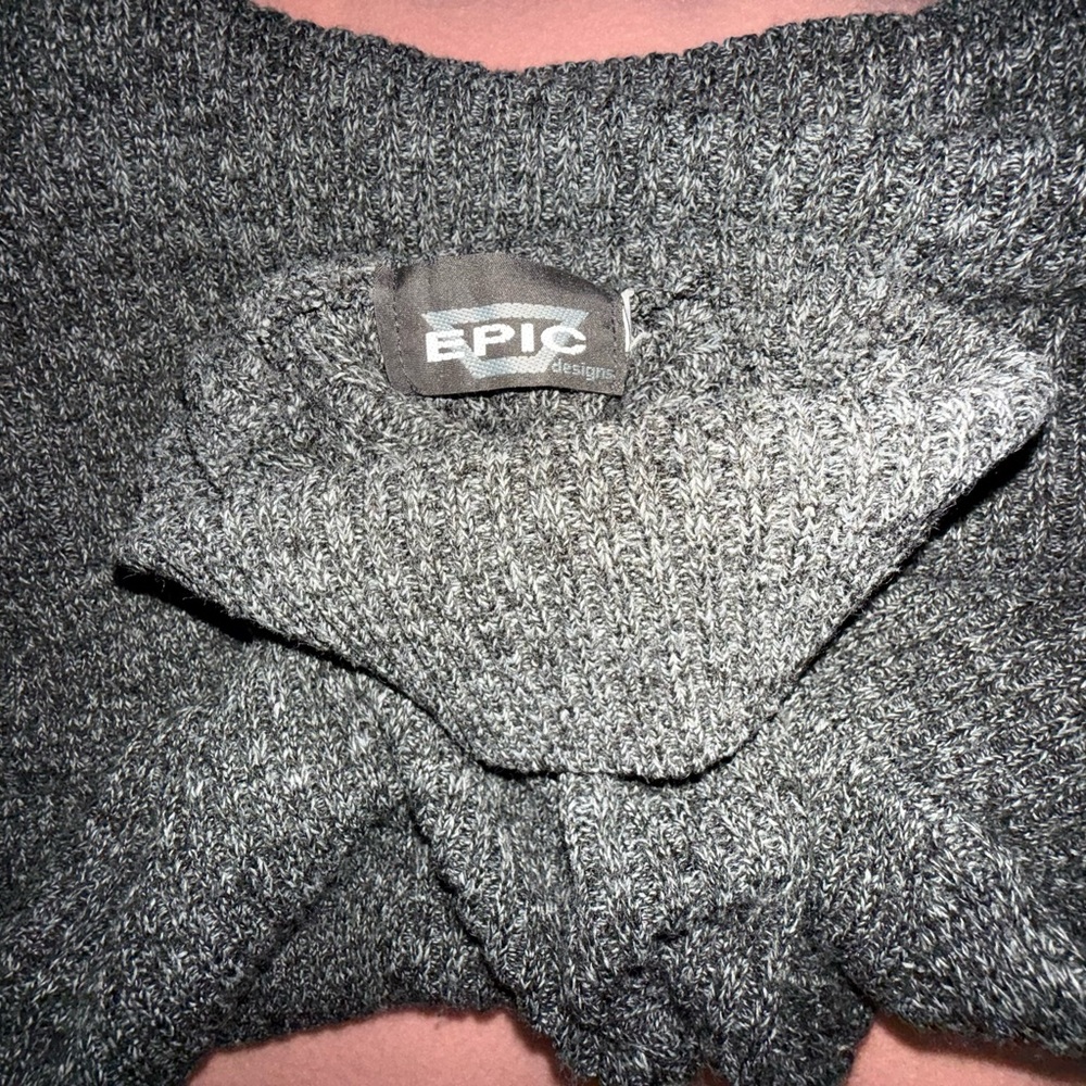 Gray Turtleneck Sweater with Classic Knit